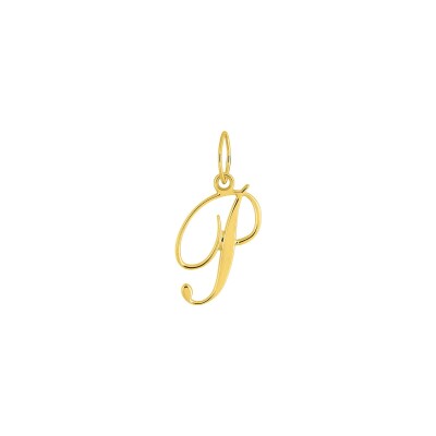Pendentif initiale lettre P en or jaune