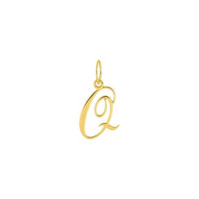 Pendentif initiale lettre Q en or jaune