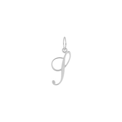 Pendentif initiale lettre S en or blanc