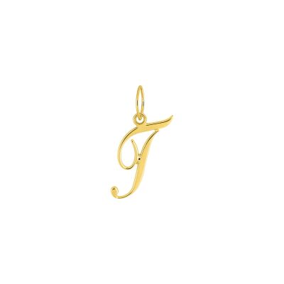 Pendentif initiale lettre T en or jaune
