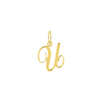 Pendentif initiale lettre U en or jaune
