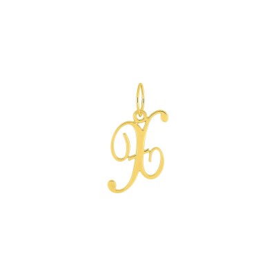 Pendentif initiale lettre X en or jaune
