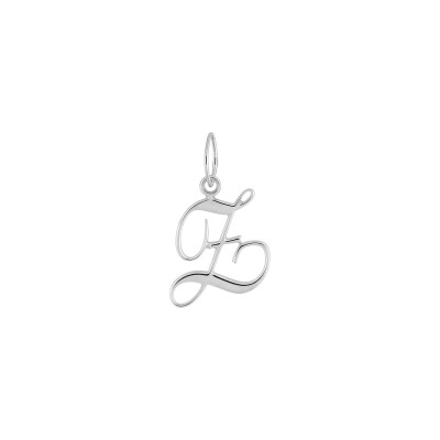 Pendentif initiale lettre Z en or blanc