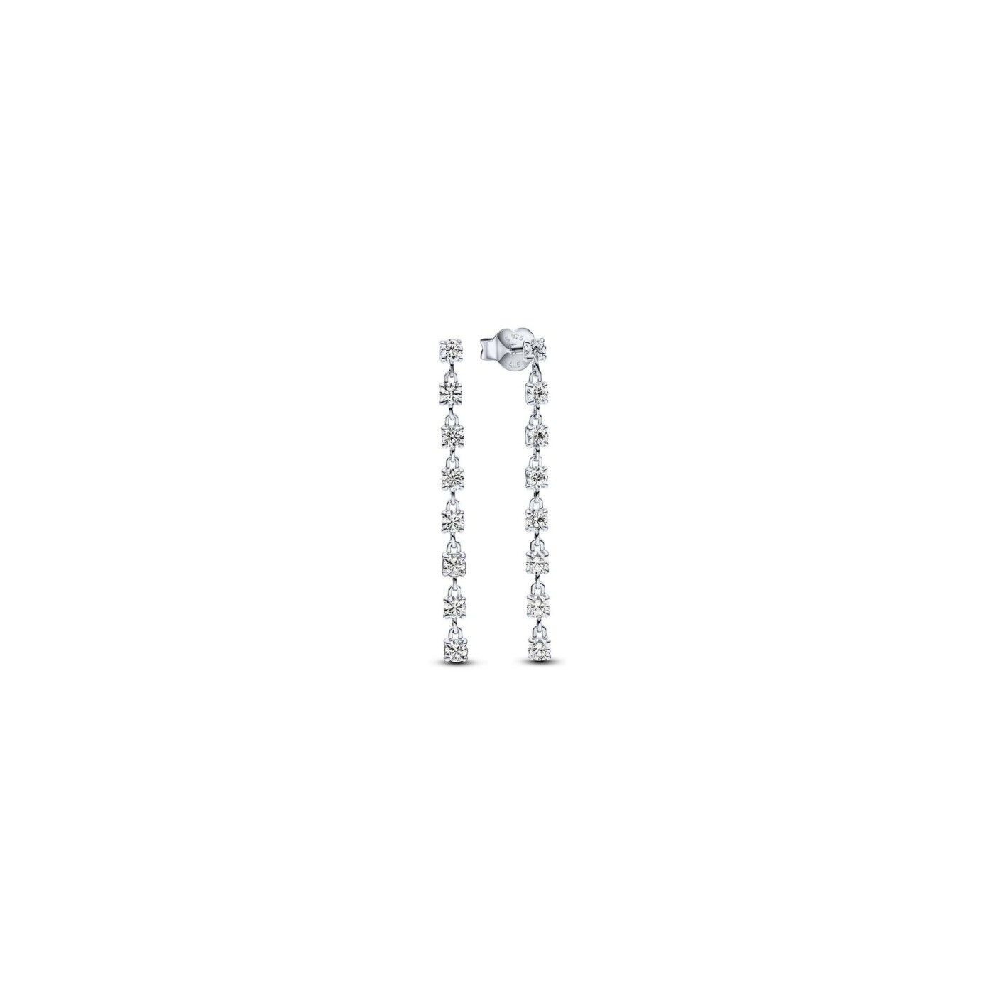 Boucles d'oreilles Pandora Huit Pierres Scintillantes en argent et oxyde de zirconium