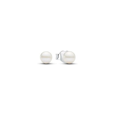 Boucles d'oreilles Pandora en argent et perle d'eau douce, 4.5mm