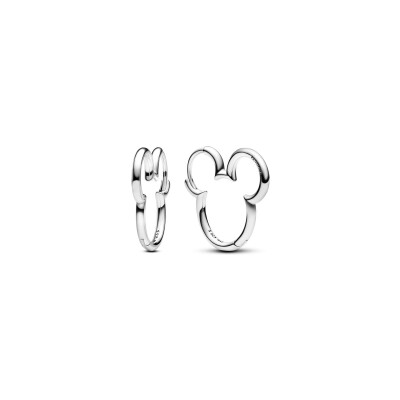 Boucles d'oreilles Disney X Pandora Silhouette de Mickey en argent