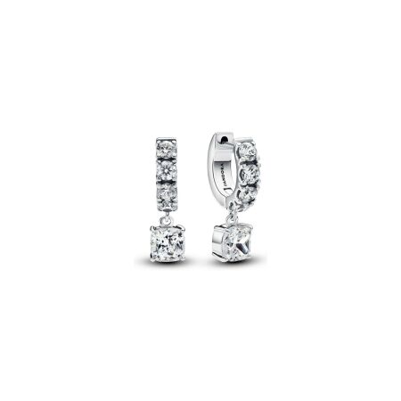 Boucles d'oreilles Pandora Timeless Pavées en argent et oxydes de zirconium