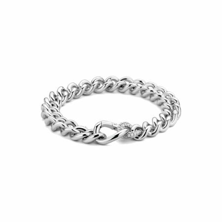 Bracelet Ti Sento en argent rhodié, grands maillons