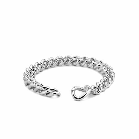 Bracelet Ti Sento en argent rhodié, grands maillons