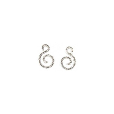 Boucles d'oreilles en or blanc et diamant