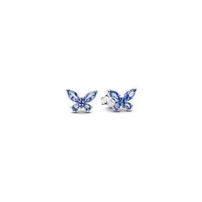 Boucles d'oreilles Pandora Papillon en argent et cristal de synthèse