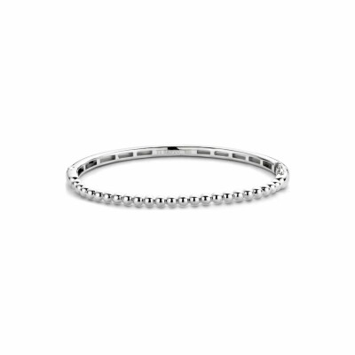 Bracelet jonc Ti Sento en argent rhodié, boules