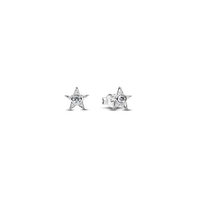 Clous d'oreilles Pandora Timeless Étoile Scintillante en argent et oxyde de zirconium