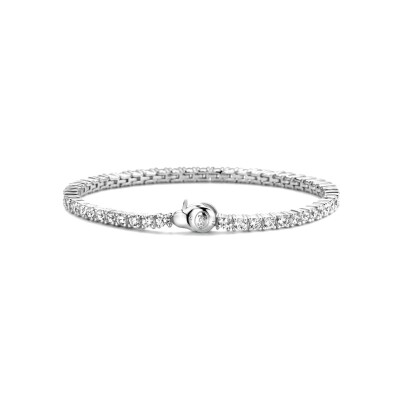 Bracelet Ti Sento en argent rhodié et oxyde de zirconium, taille S