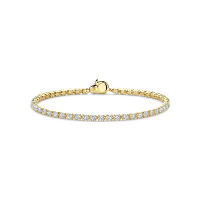 Bracelet Ti Sento en argent doré et oxyde de zirconium