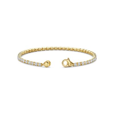 Bracelet Ti Sento en argent doré et oxyde de zirconium