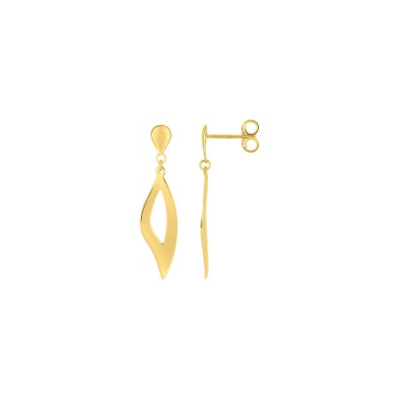 Boucles d'oreilles pendantes en or jaune