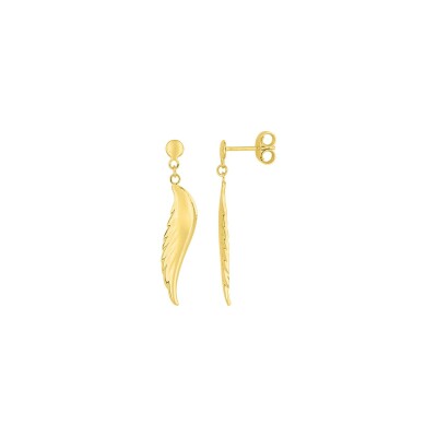 Boucles d'oreilles pendantes en or jaune