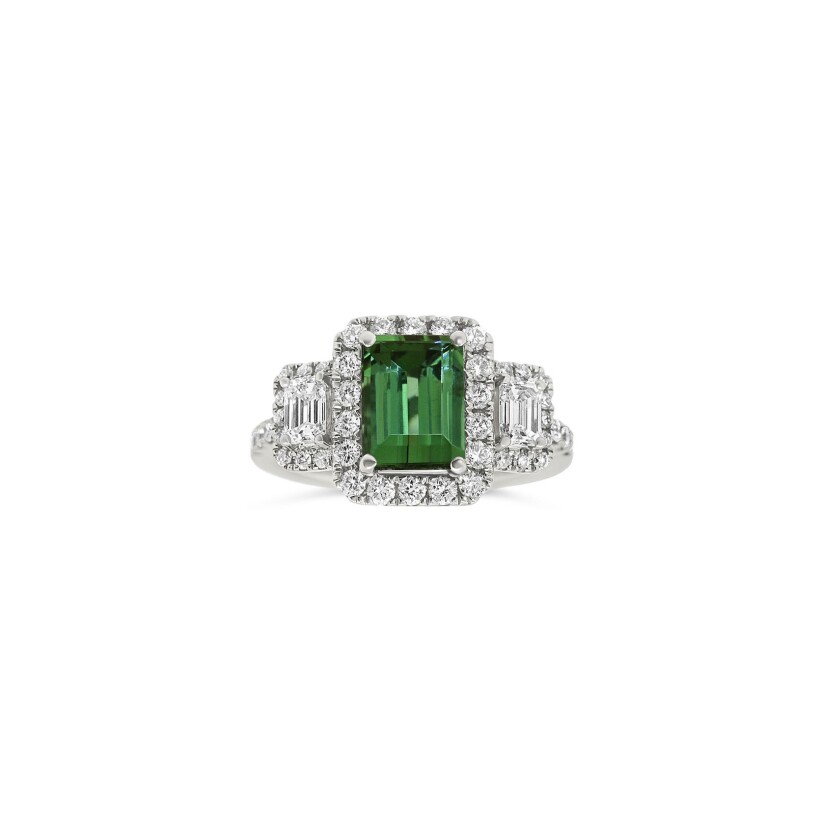 Bague Vaneste en or blanc, tourmaline et diamants