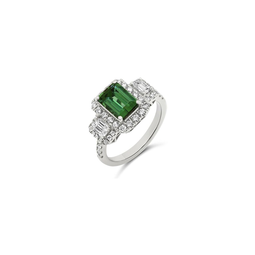 Bague Vaneste en or blanc, tourmaline et diamants