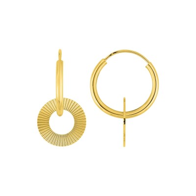 Boucles d'oreilles créoles en or jaune