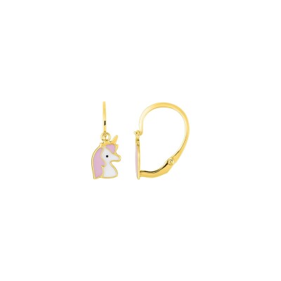 Boucles d'oreilles brisures en or jaune