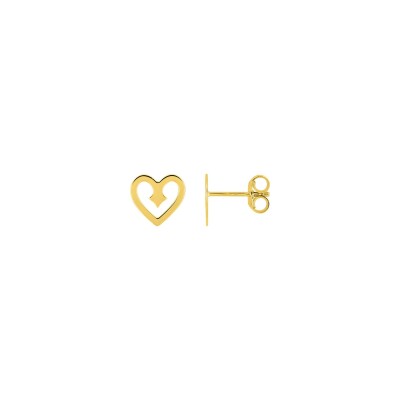 Clous d'oreilles en or jaune