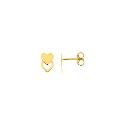 Clous d'oreilles en or jaune