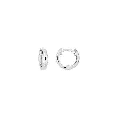 Boucles d'oreilles créoles en or blanc