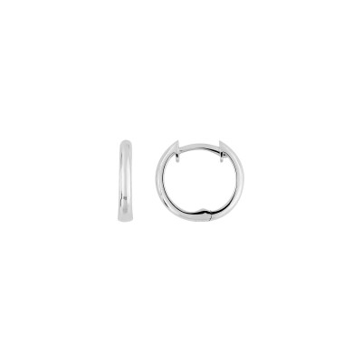 Boucles d'oreilles créoles en or blanc