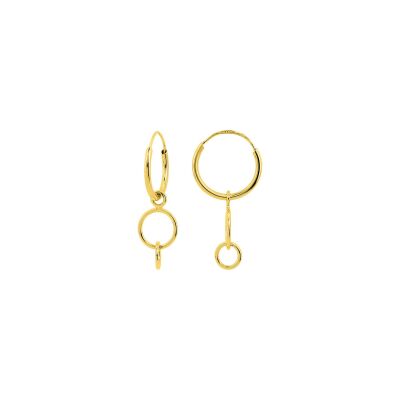 Boucles d'oreilles créoles en or jaune