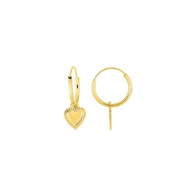 Boucles d'oreilles créoles en or jaune