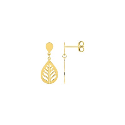 Boucles d'oreilles pendantes en or jaune
