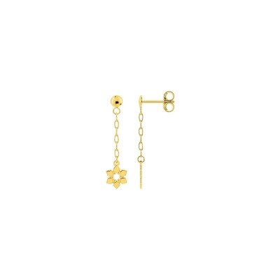 Boucles d'oreilles pendantes en or jaune