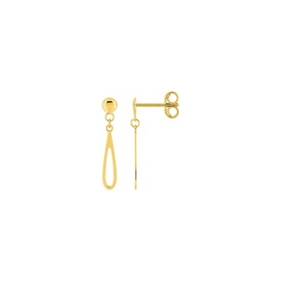 Boucles d'oreilles pendantes en or jaune