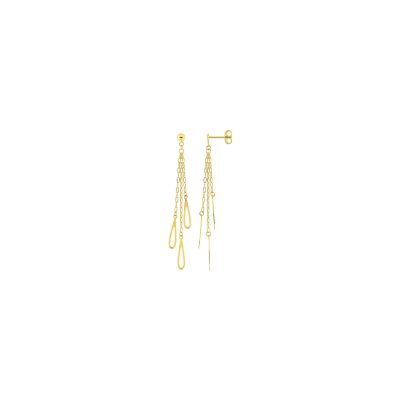 Boucles d'oreilles pendantes en or jaune