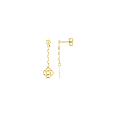 Boucles d'oreilles pendantes en or jaune