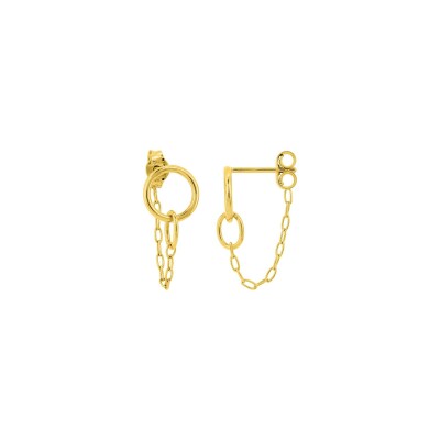Boucles d'oreilles pendantes en or jaune