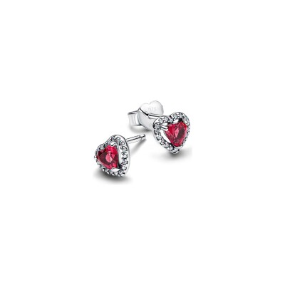 Boucles d'oreilles Pandora Timeless en argent, oxyde de zirconium et cristal