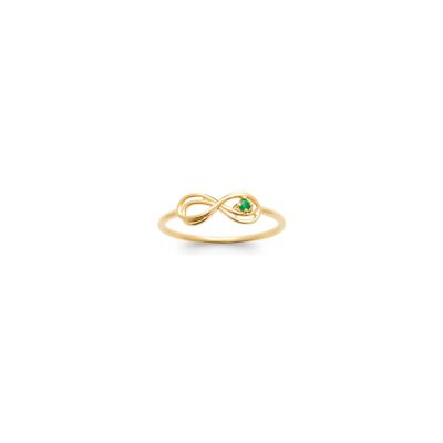 Bague en plaqué or et pierre synthétique