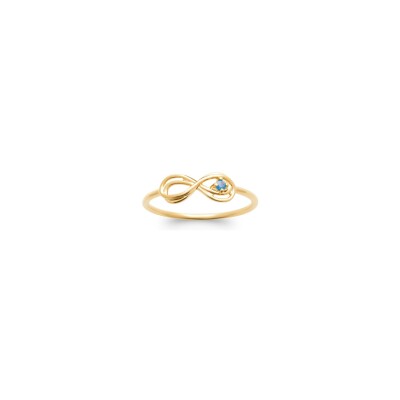 Bague en plaqué or et pierre synthétique