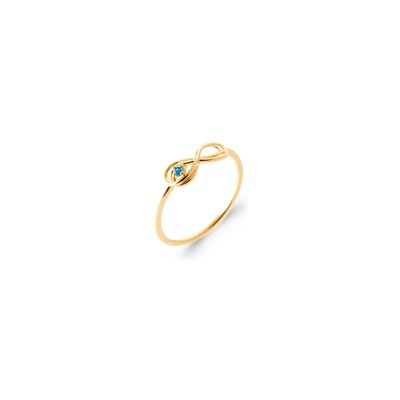 Bague en plaqué or et pierre synthétique