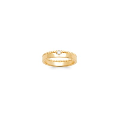 Bague en plaqué or et oxyde de zirconium