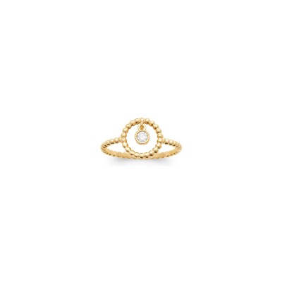 Bague en plaqué or et oxyde de zirconium