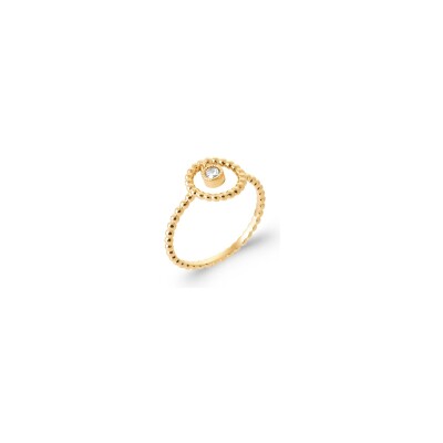 Bague en plaqué or et oxyde de zirconium