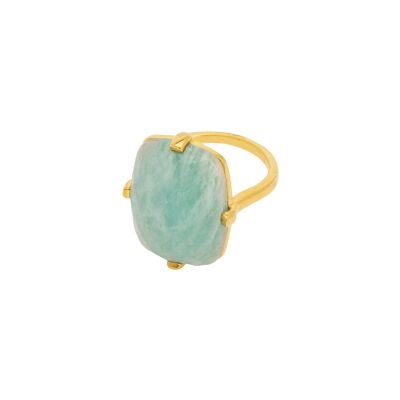 Bague Une A Une en argent et amazonite