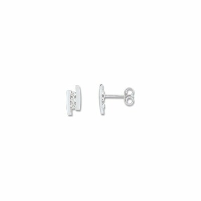 Boucles d'oreilles en or blanc et diamants