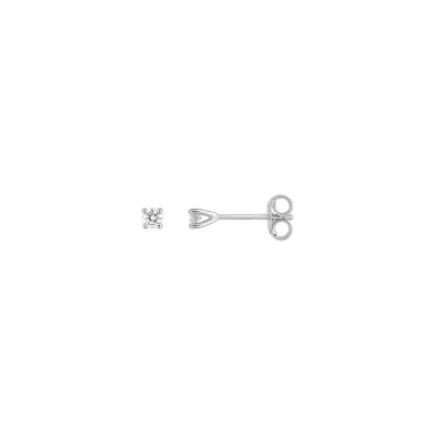 Clous d'oreilles  en or blanc et diamant 0.10ct
