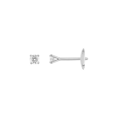 Boucles d'oreilles en or blanc et diamants 0.20ct