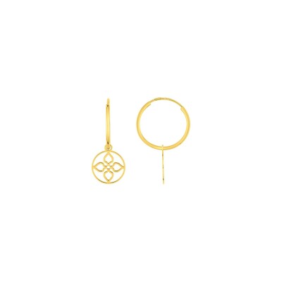 Boucles d'oreilles créoles en or jaune